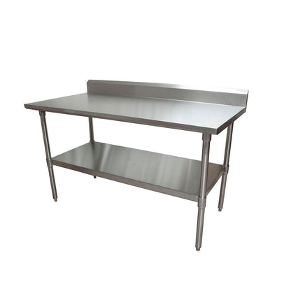 BK Resources Stainless Steel 5" Riser Top Tables, 60w x 30d x 39.75h, Silver, 2/Pallet (BKE2VTR56030)