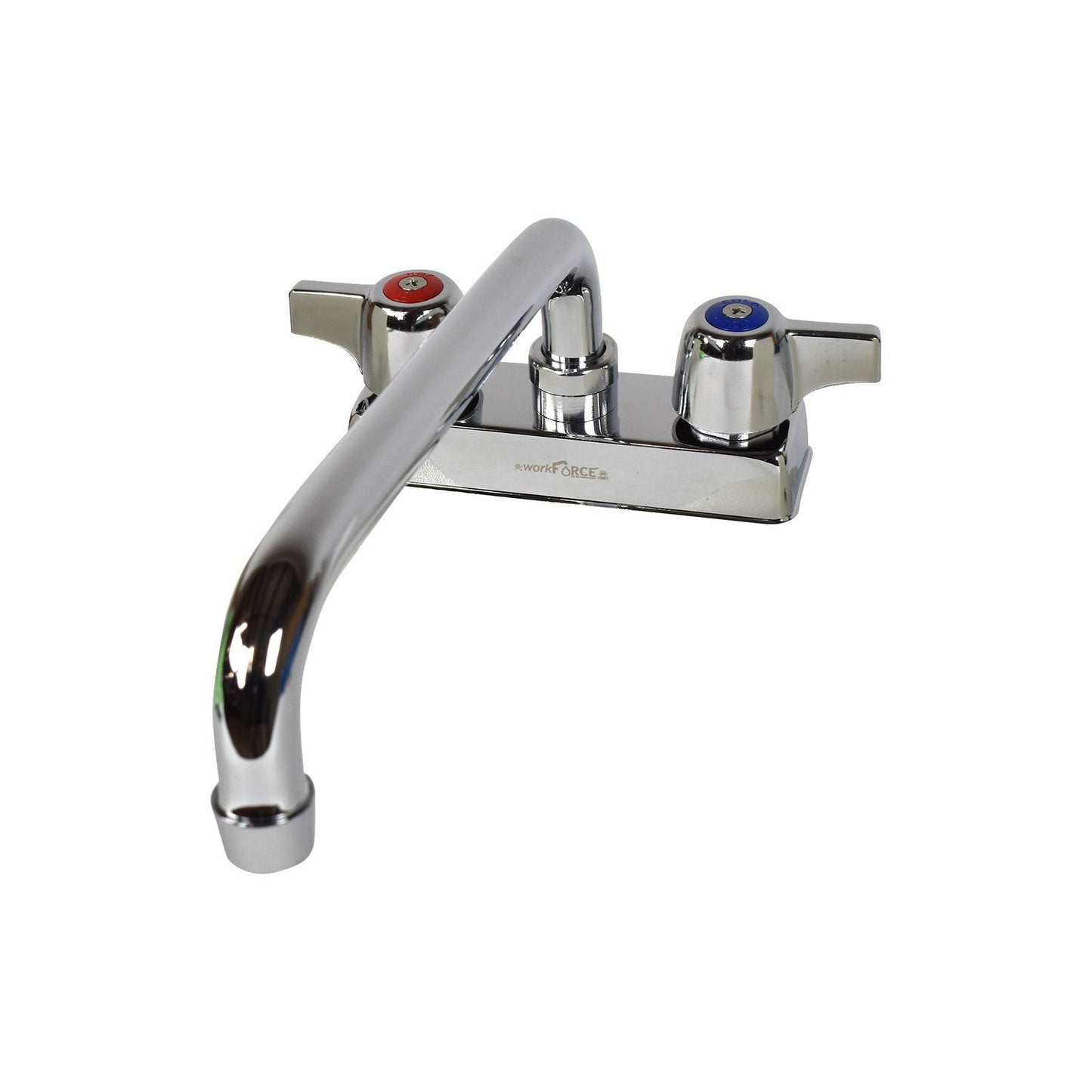 BK Resources WorkForce Standard Duty Faucet, 4.55" Height/10" Reach, Chrome-Plated Brass (BKEBKD10)