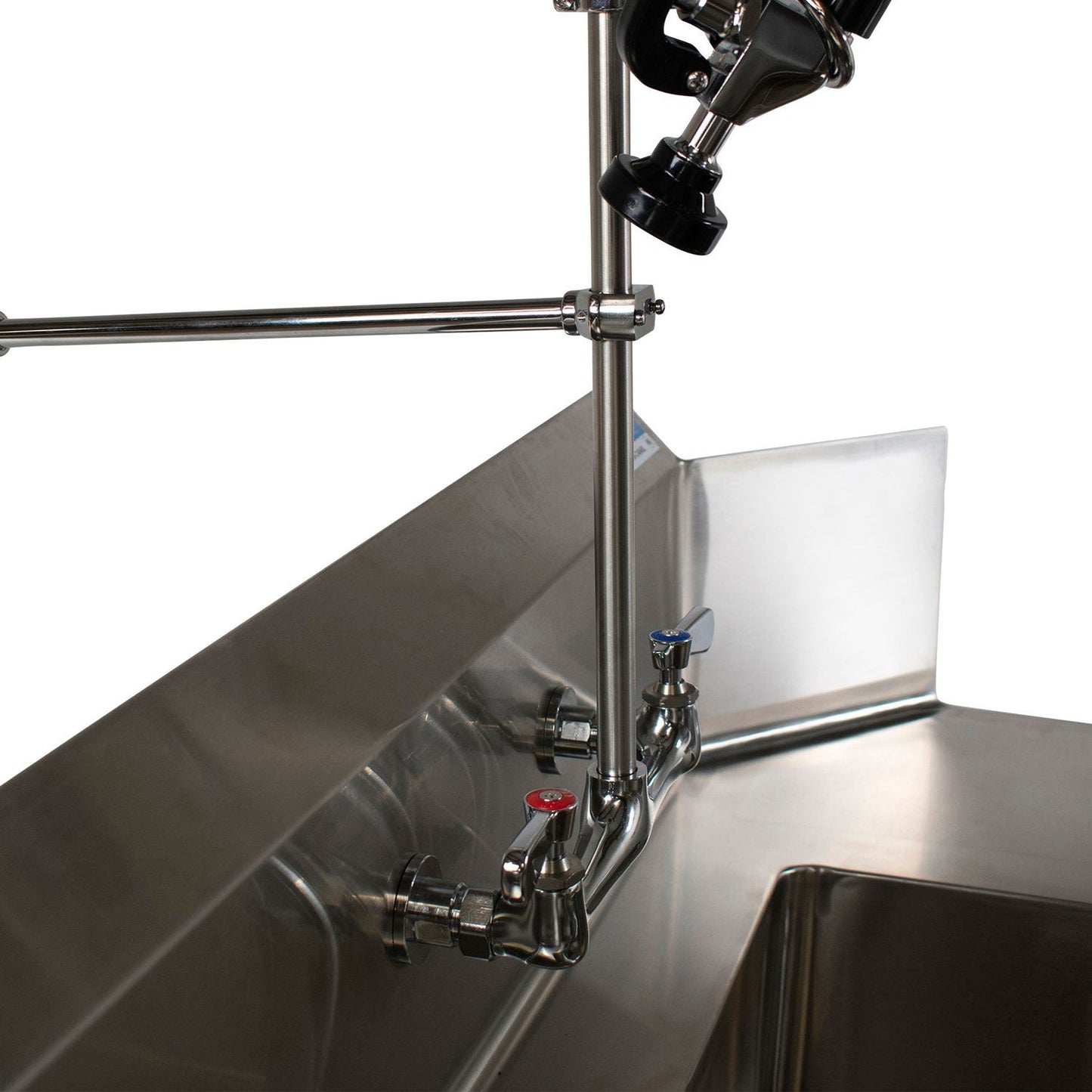 BK Resources WorkForce Prerinse Add-A-Faucet, 8" Height, Chrome (BKEBKFVSMPRWBM)