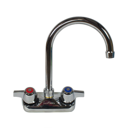 BK Resources WorkForce Standard Duty Faucet, 9.5" Height/5" Reach, Chrome-Plated Brass (BKEBKFW5GM)
