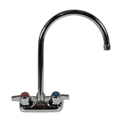 BK Resources WorkForce Standard Duty Faucet, 12.38" Height/8" Reach, Chrome-Plated Brass (BKEBKFW8GM)