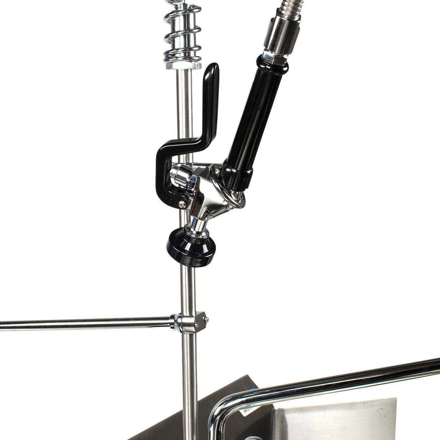 BK Resources WorkForce Prerinse Add-A-Faucet, 4.62" Height/12" Reach, Chrome (BKEVSMPRAF12M)