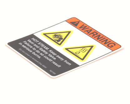BKI N0164 Decal, Hot Steam Safety Valve (BKIN0164)