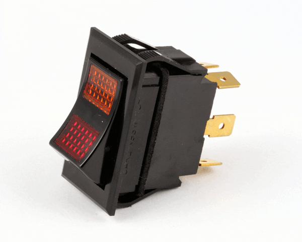 Bki BkiS0104 Rocker Switch, Lighted, DPDT, 15A, 250V (BKIS0104)