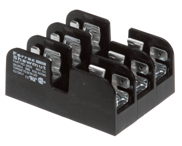Bakers Pride 2E-P1166A Fuse Block; 3 Pole;30A;600V (BKP2E-P1166A)