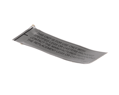 Bakers Pride 2M-U1240A Label, Unit F.Use Only With - (BKP2M-U1240A)