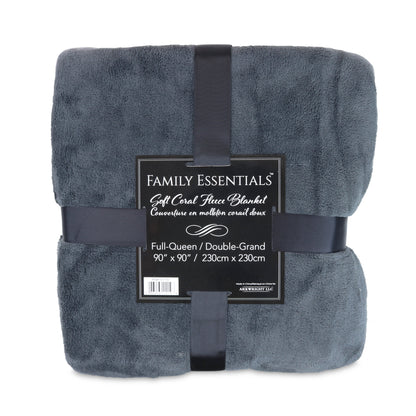 Arkwright Home® Family Essentials Coral Fleece Blanket Twin 66x90 Assorted, 12/Case (BLKT-CORAL-66X90-CS)