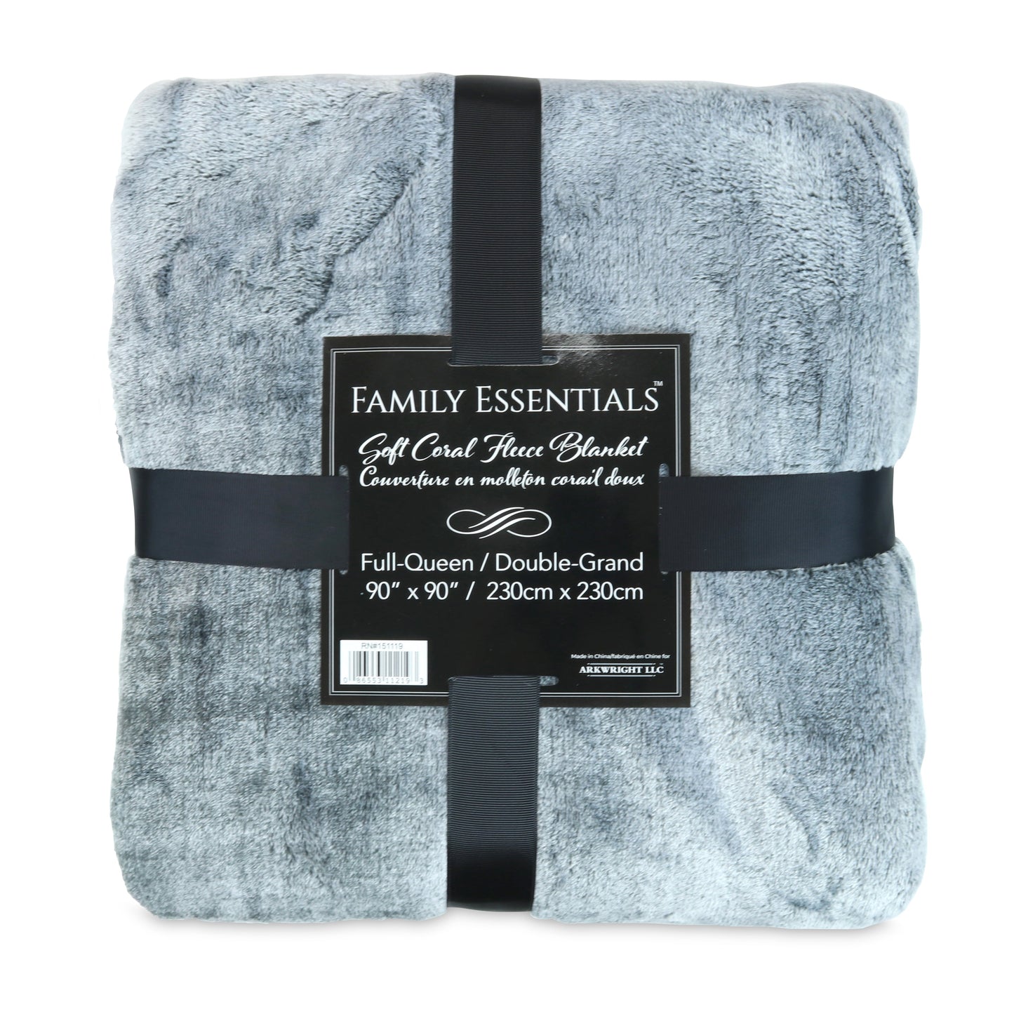 Arkwright Home® Family Essentials Coral Fleece Blanket Queen 90x90 Assorted, 12/Case (BLKT-CORAL-90X90-CS)