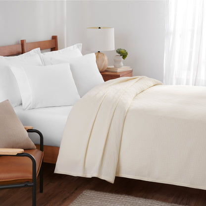 Arkwright Home® Host & Home Cotton Bed Blanket Queen Beige, 4/Case (BLKT-COT-9090-BG)