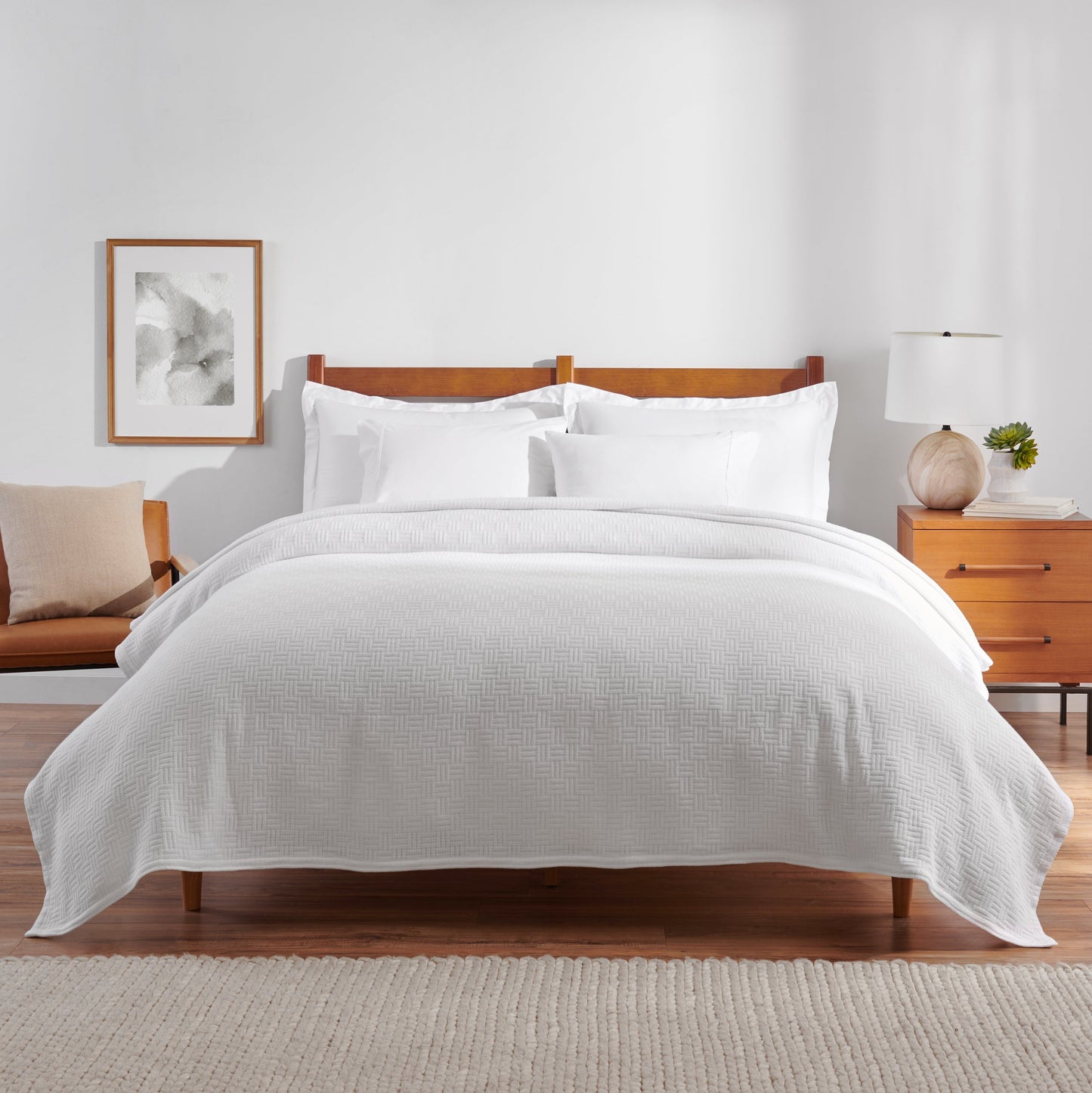 Arkwright Home® Host & Home Cotton Bed Blanket Queen White, 4/Case (BLKT-COT-9090-WH)