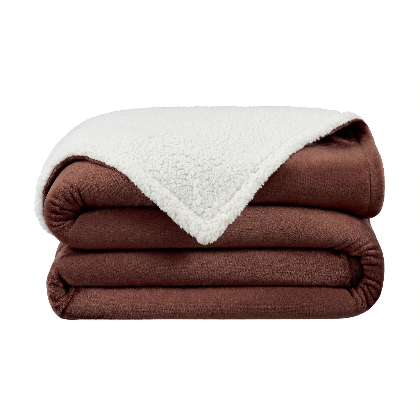 Host & Home Plush to Sherpa Blankets (King) Chocolate (P-BKTP-10490-BR)