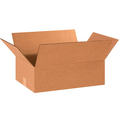 Global Industrial Flat Cardboard Corrugated Boxes, 18"L x 12"W x 6"H, Kraft (WBB68758)