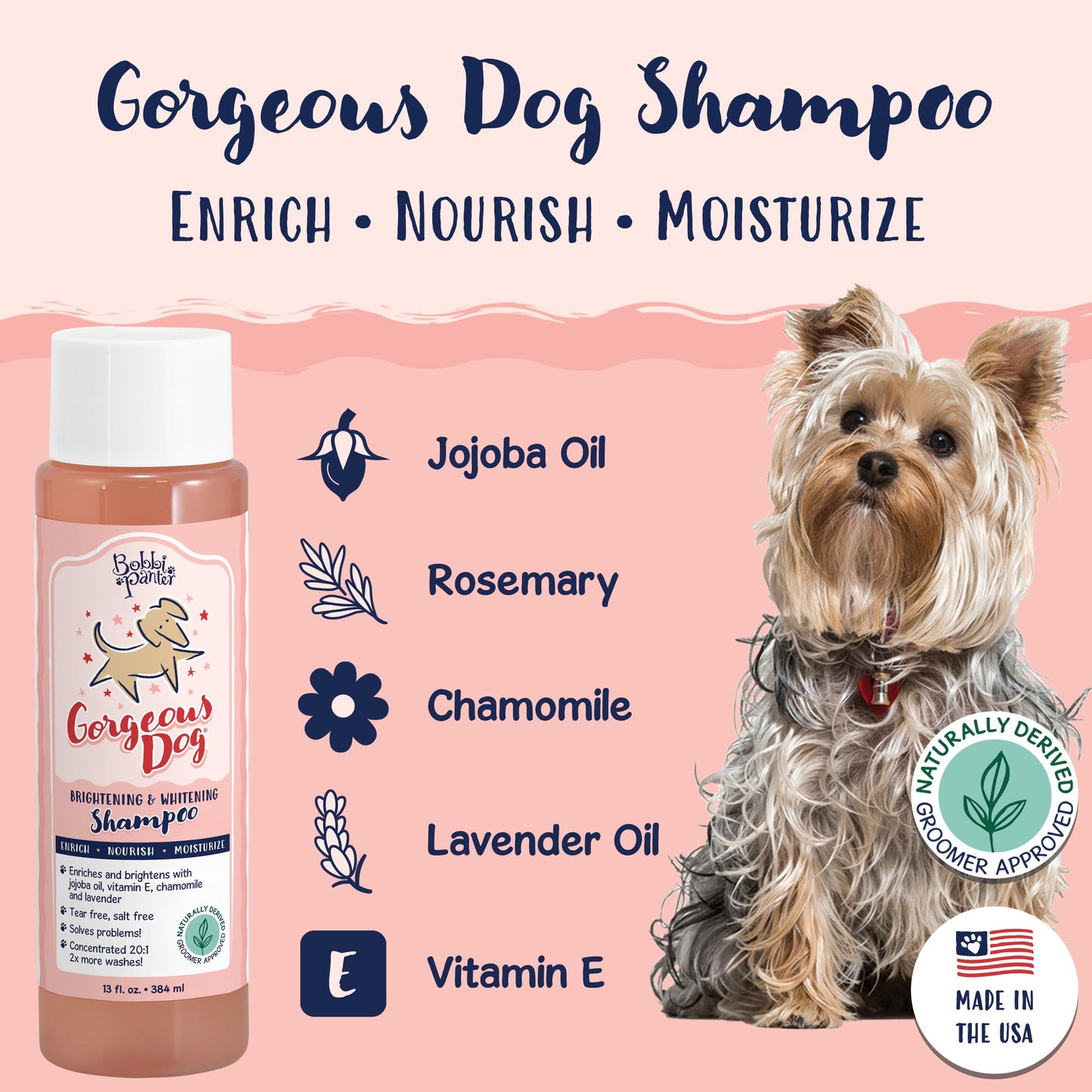 Bobbi Panter® Signature Gorgeous Dog Shampoo Chamomile (13 oz), 12/Case (BP00000-CS)