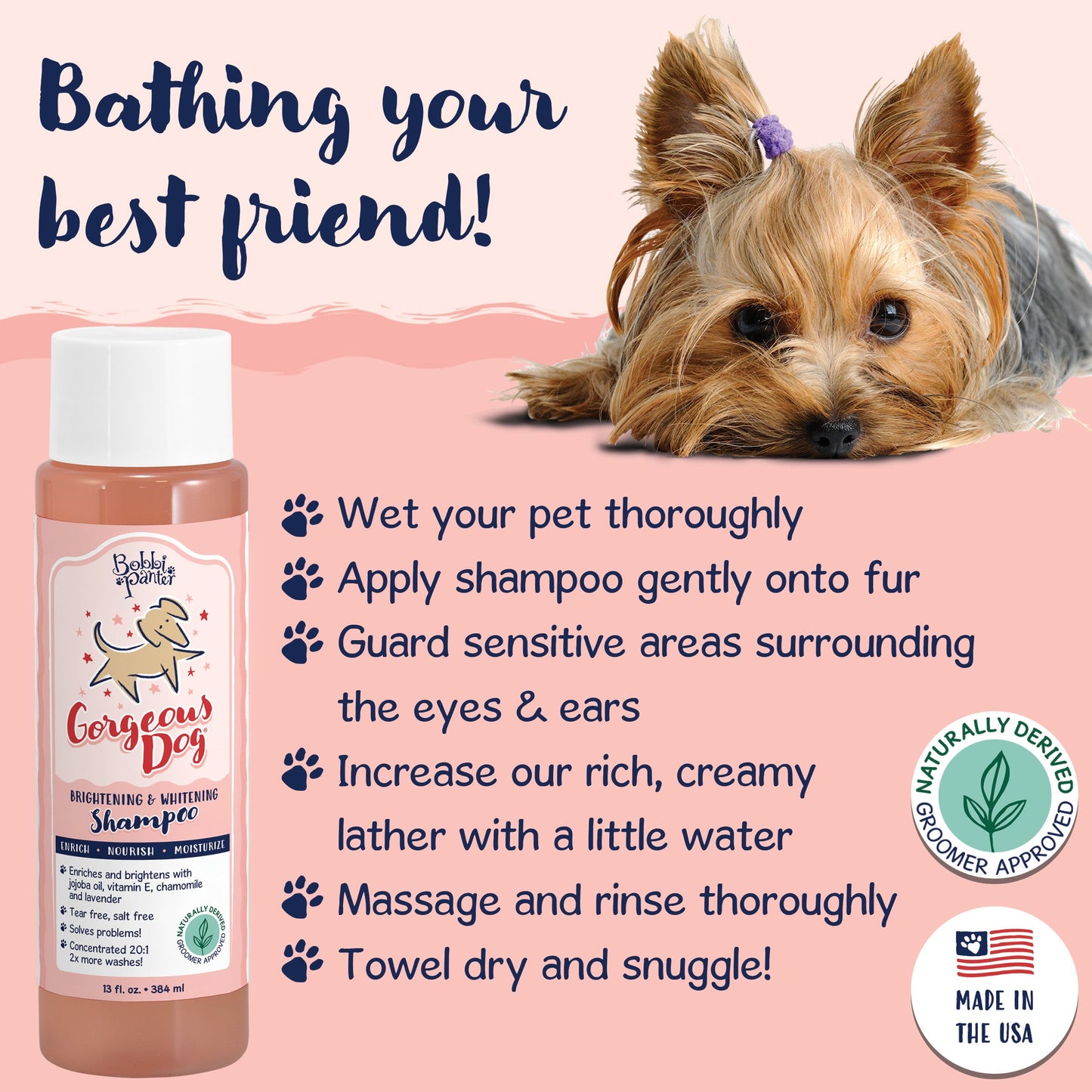 Bobbi Panter® Signature Gorgeous Dog Shampoo Chamomile (13 oz), 12/Case (BP00000-CS)