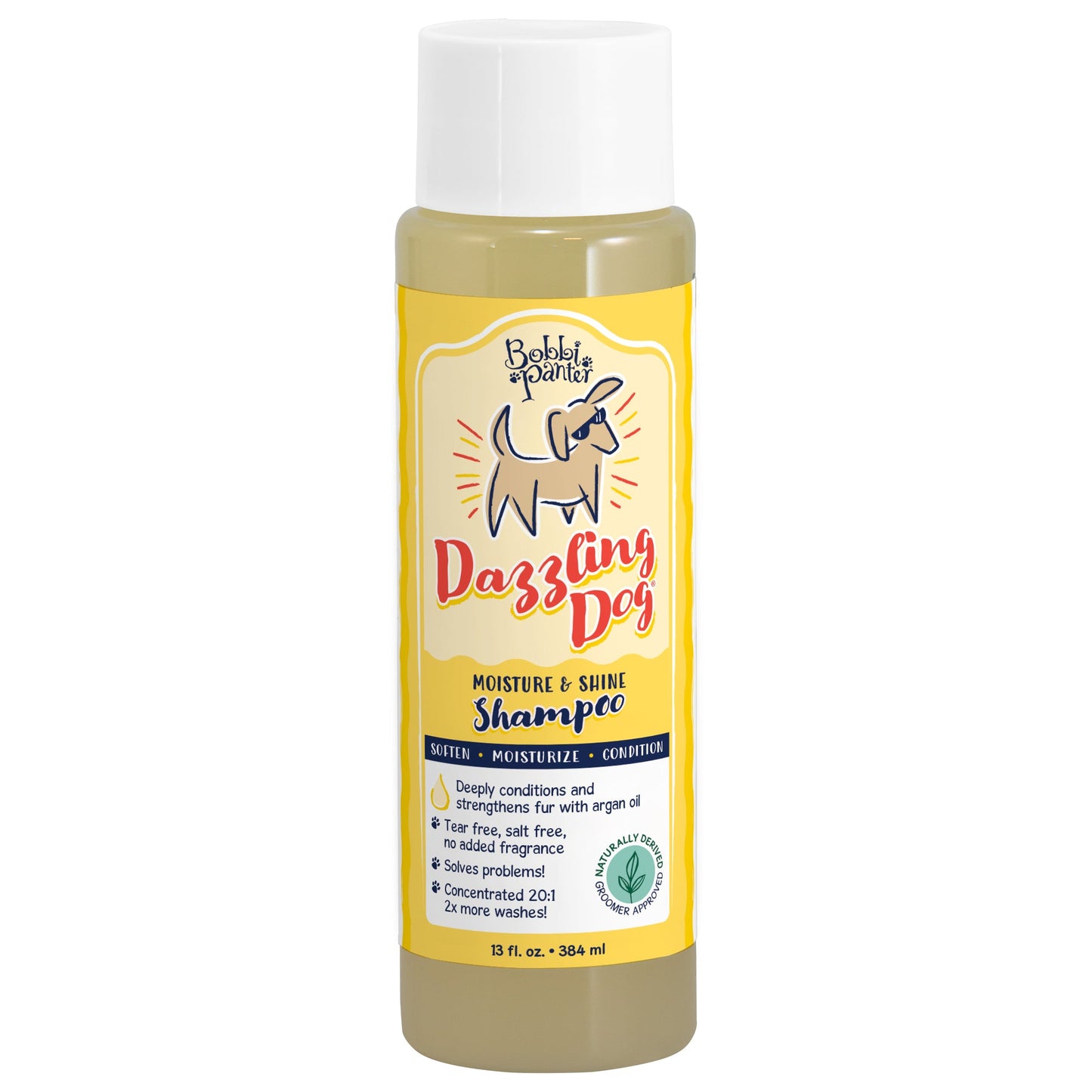 Bobbi Panter® Signature Dazzling Dog Shampoo, Argan Oil, Vitamin A, Geranium and Chamomile, 13 oz Bottle, 12/Case (HOSBP00012-CS)