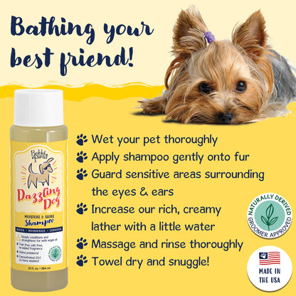 Bobbi Panter® Signature Dazzling Dog Shampoo, Argan Oil, Vitamin A, Geranium and Chamomile, 13 oz Bottle, 12/Case (HOSBP00012-CS)