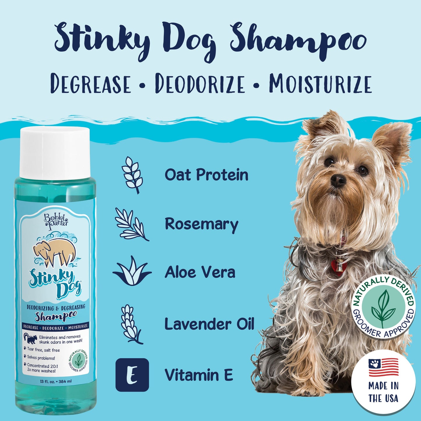 Bobbi Panter® Signature Stinky Dog Shampoo Lavender Rosemary (13 oz), 12/Case (BP00020-CS)