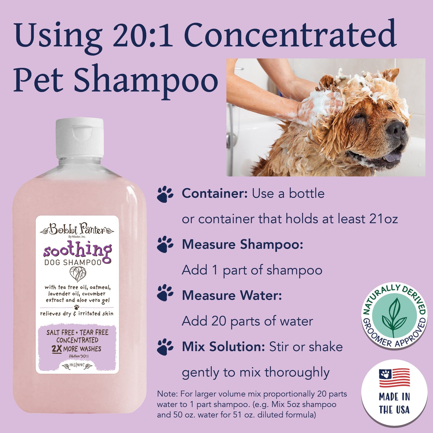 Bobbi Panter® Botanicals Soothing Dog Shampoo, Lavender/Cucumber (14 oz), 12/Case (BP00026-CS)