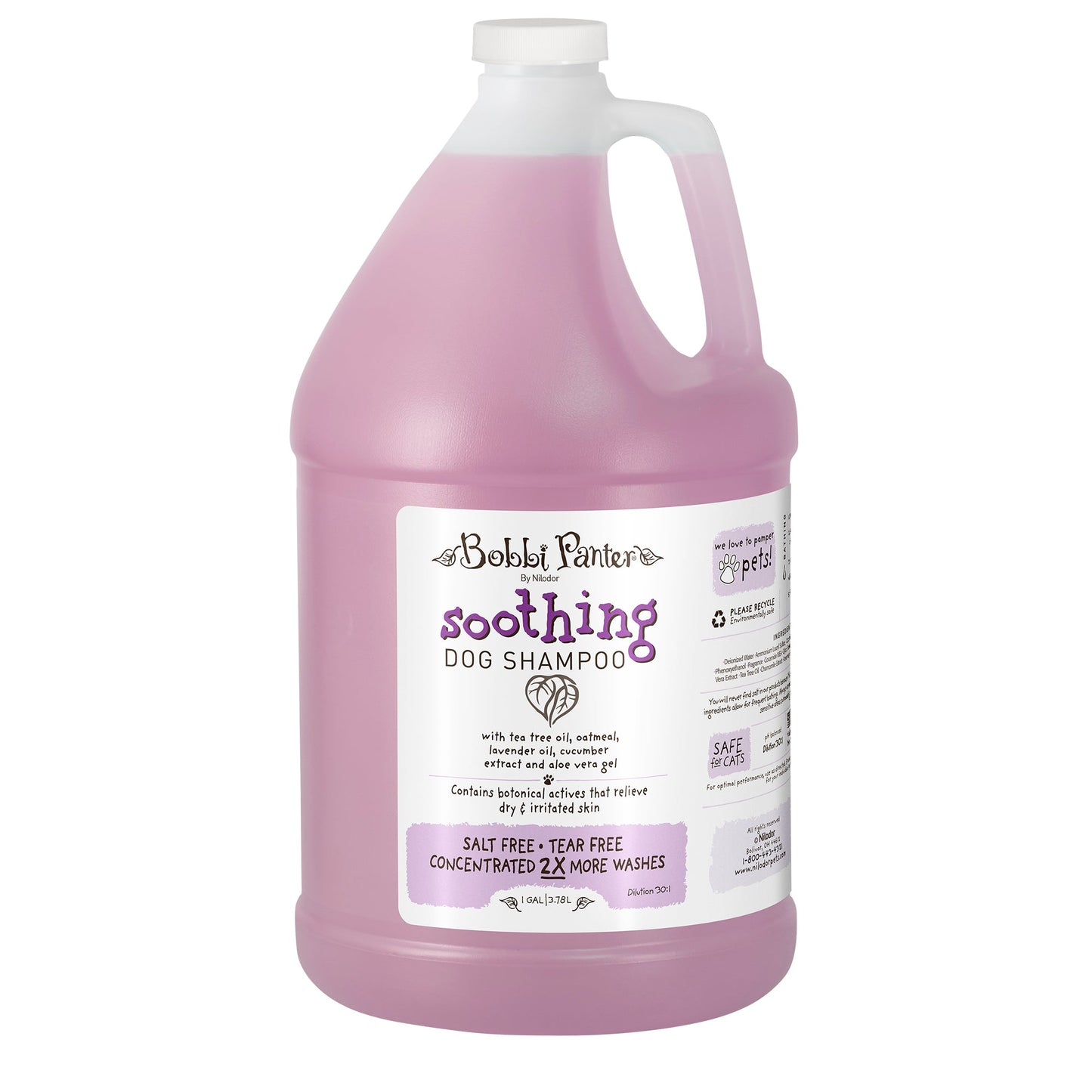 Bobbi Panter® Botanicals Soothing Dog Shampoo, Lavender/Cucumber (Gallon), 4/Case (BP00027-CS)