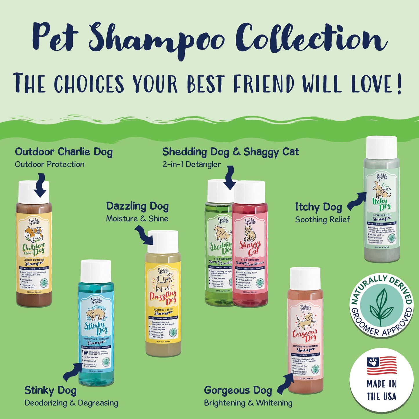 Bobbi Panter® Signature Deshedding Dog Shampoo Conditioner (13 oz), 12/Case (BP00030-CS)