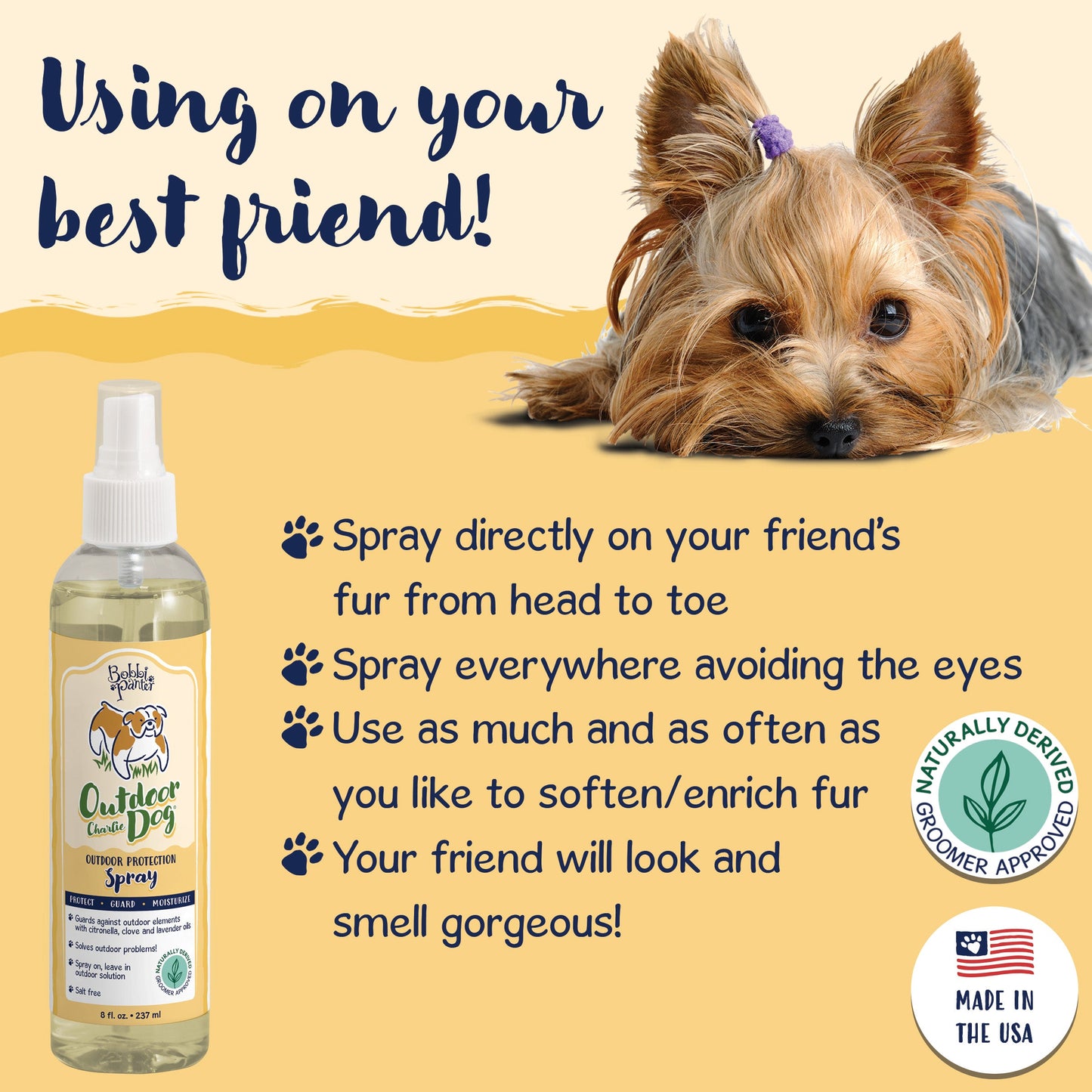 Bobbi Panter® Signature Charlie Dog Spray, Cedarwood, 8 oz Bottle (HOSBP00035)