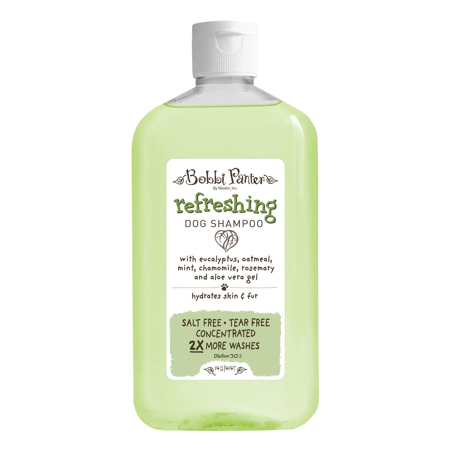 Bobbi Panter (Botanical) REFRESHING DOG Shampoo Eucalyptus Oil, Mint Oil, Oil Oat, Chamomile, Rosemary, Aloe Vera 14 oz (BP00036)