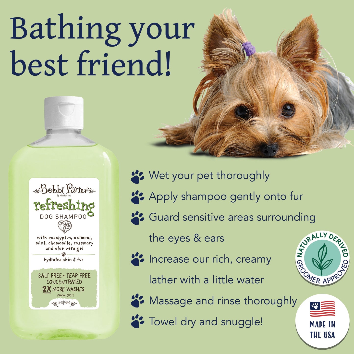 Bobbi Panter® Botanicals Refreshing Dog Shampoo Mint/Chamoile (14 oz), 12/Case (BP00036-CS)