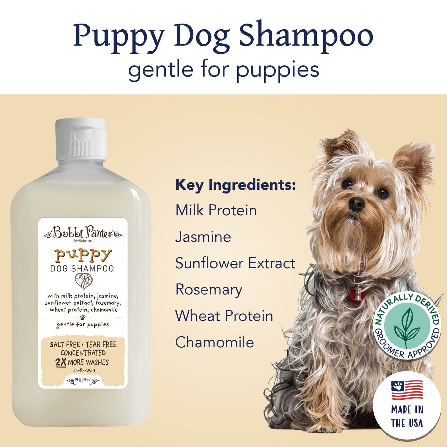 Bobbi Panter® Botanicals Puppy Dog Shampoo Rosemary/Chamomile (14 oz), 12/Case (BP00046-CS)
