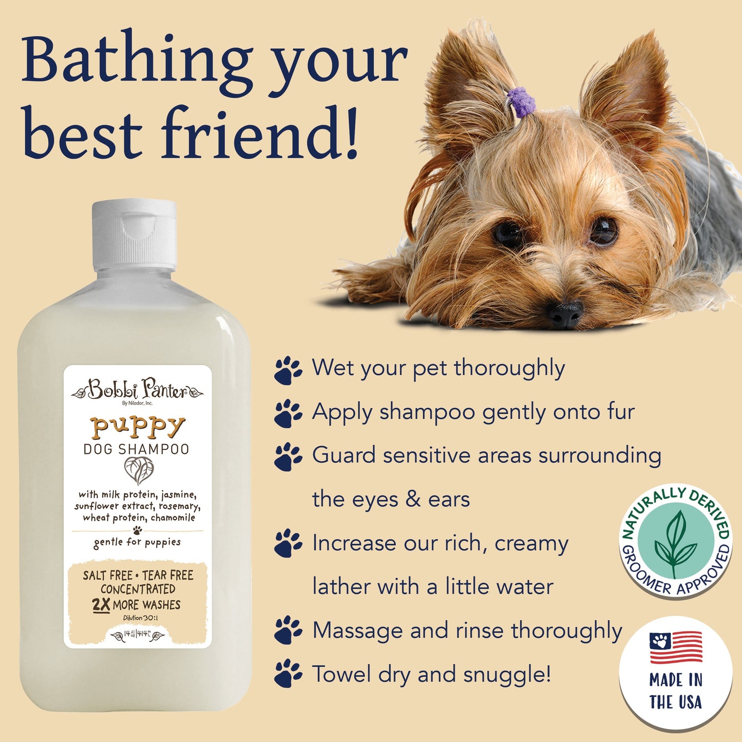 Bobbi Panter® Botanicals Puppy Dog Shampoo Rosemary/Chamomile (14 oz), 12/Case (BP00046-CS)