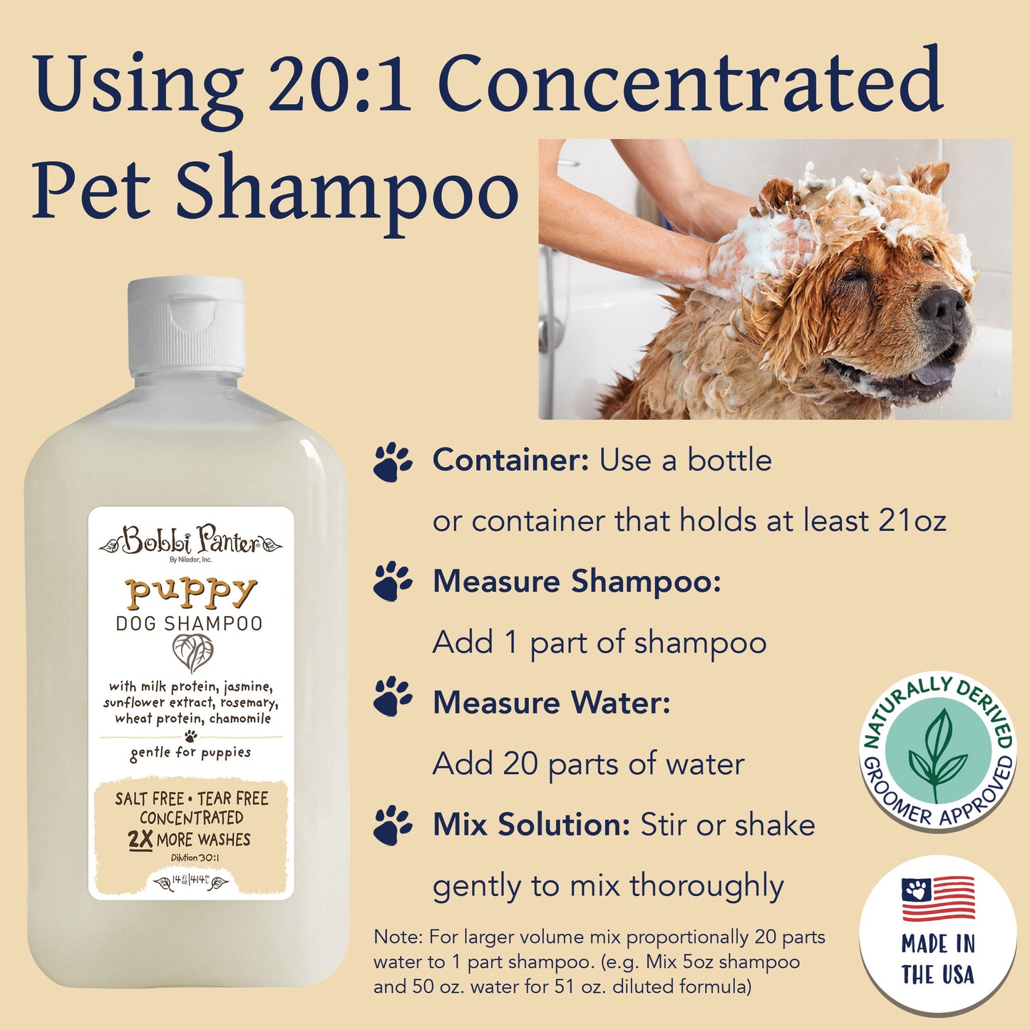 Bobbi Panter® Botanicals Puppy Dog Shampoo Rosemary/Chamomile (14 oz), 12/Case (BP00046-CS)