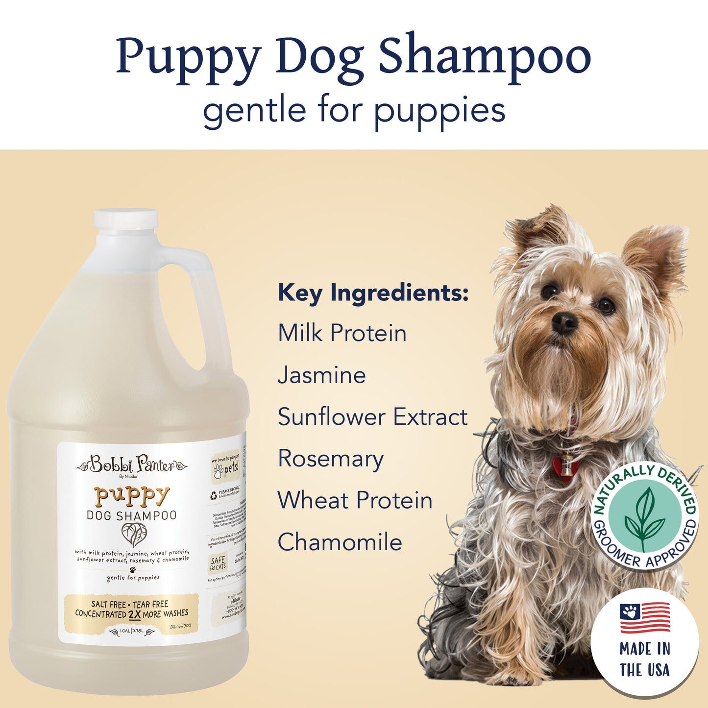 Bobbi Panter® Botanicals Puppy Dog Shampoo Rosemary/Chamomile (Gallon), 4/Case (BP00047-CS)