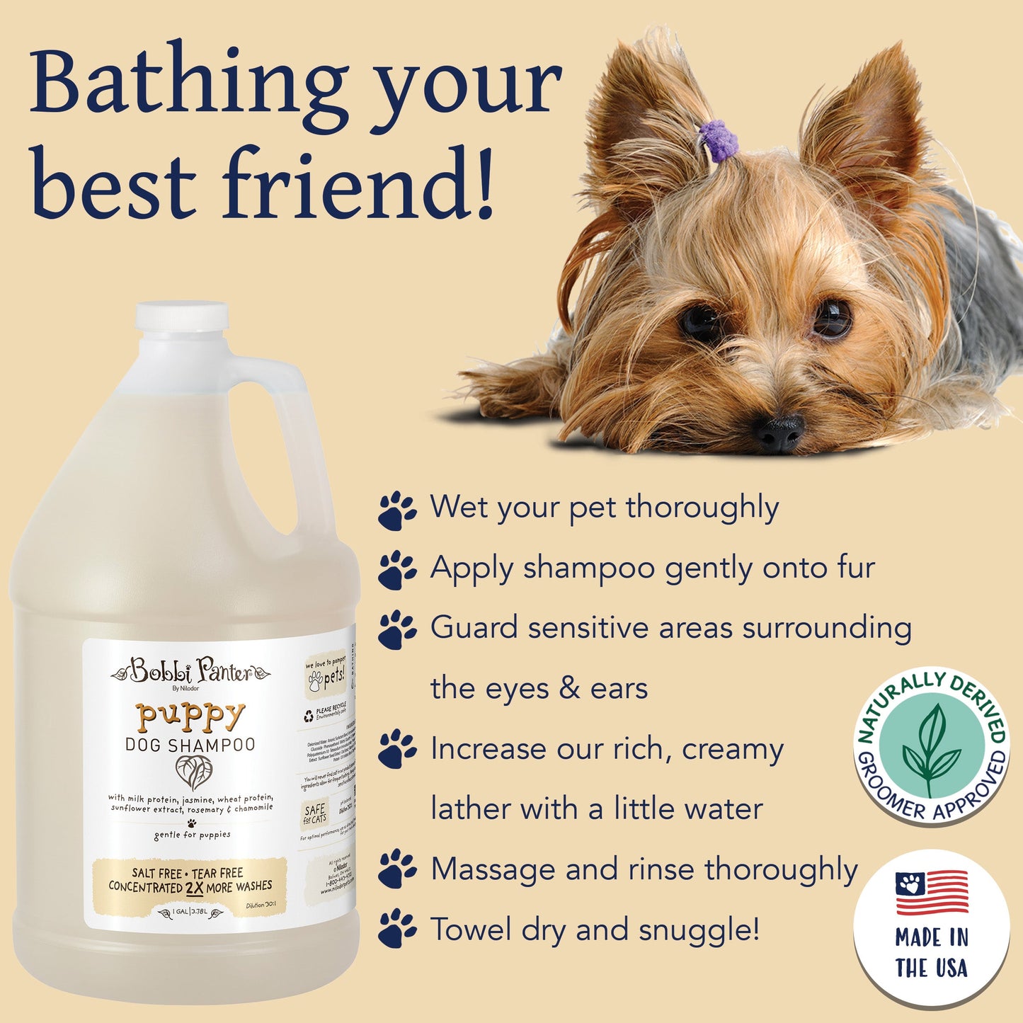 Bobbi Panter® Botanicals Puppy Dog Shampoo Rosemary/Chamomile (Gallon), 4/Case (BP00047-CS)