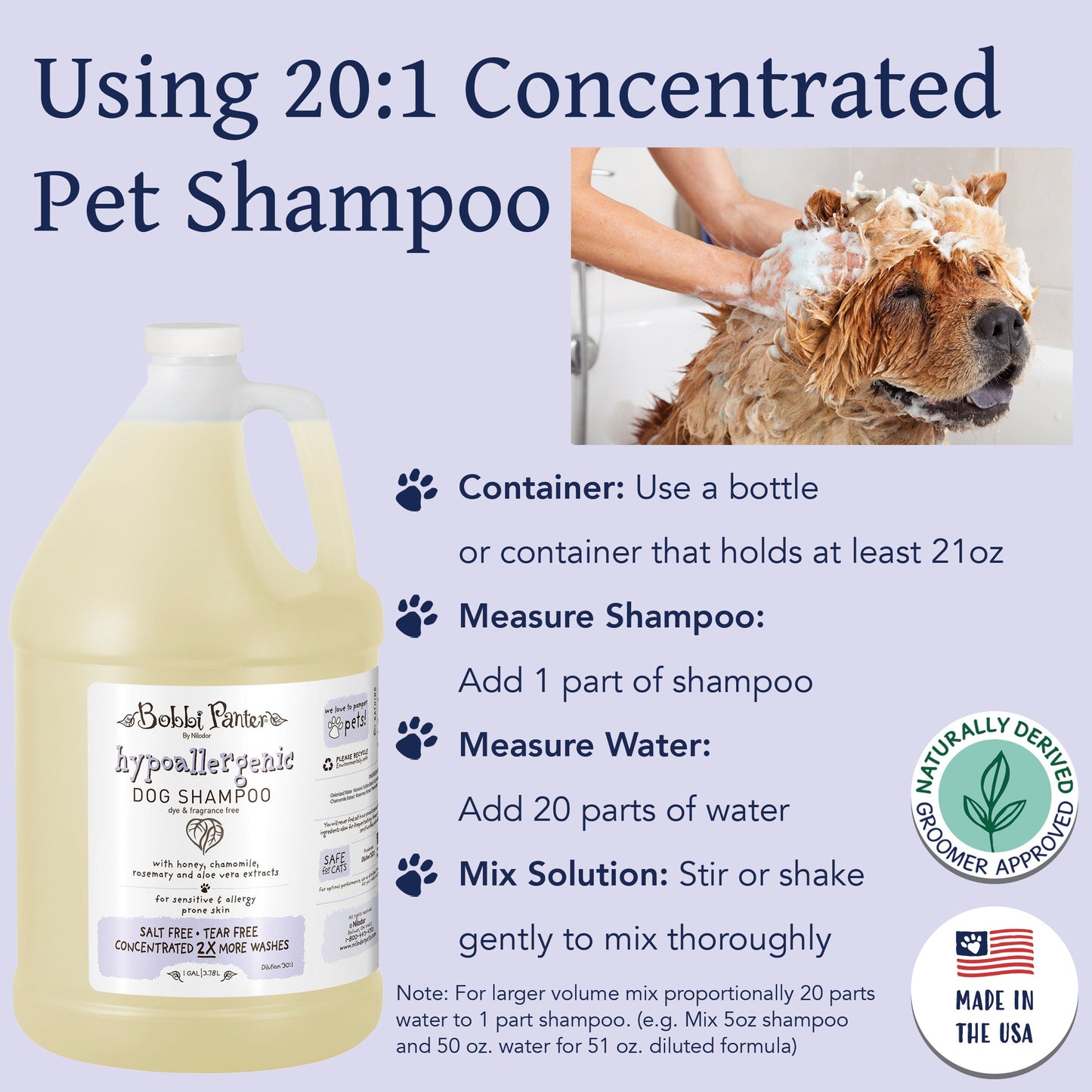 Bobbi Panter® Botanicals Hypoallergenic Dog Shampoo Rosemary, 4/Case (BP00057-CS)
