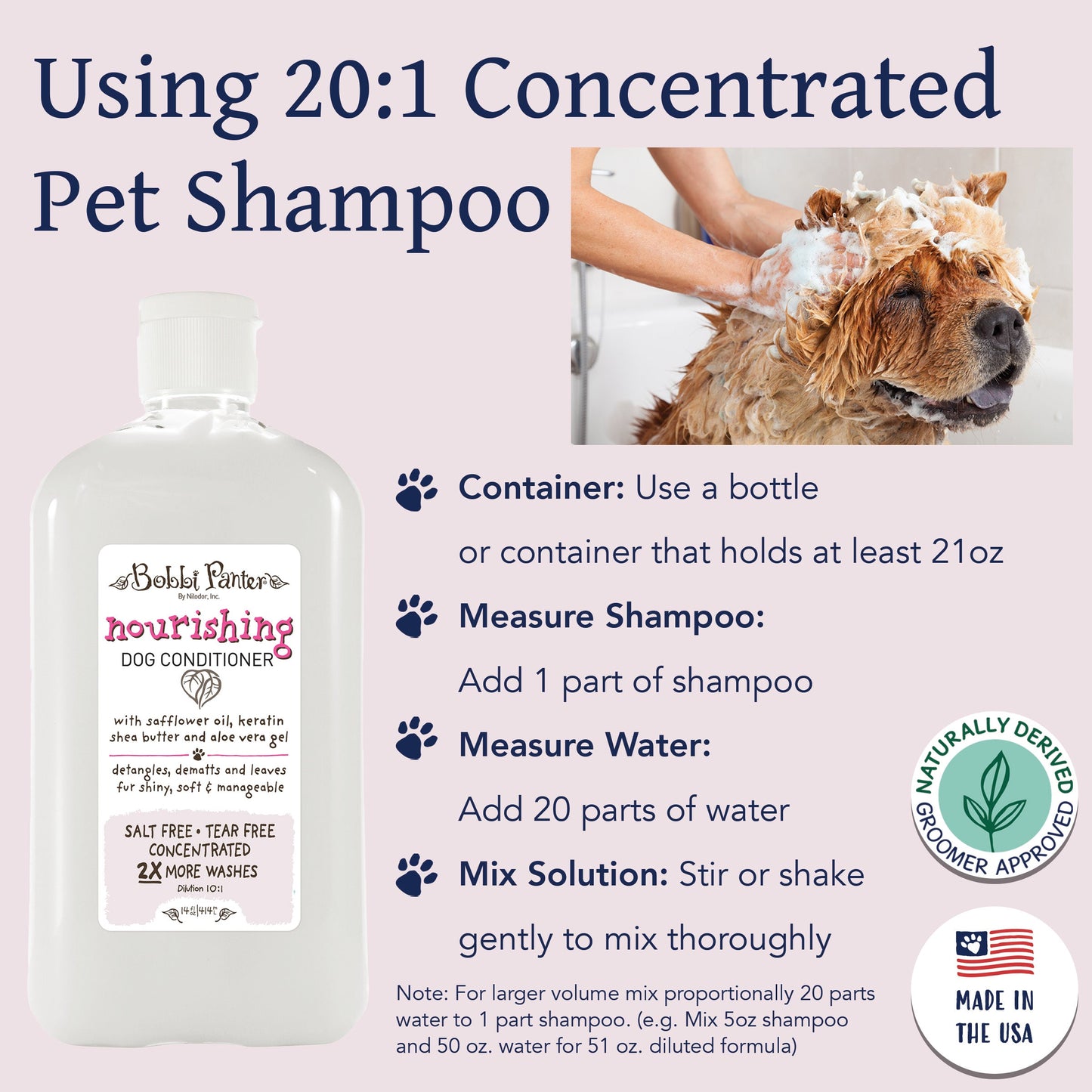 Bobbi Panter® Botanicals Nourishing Dog Conditioner Shea Butter (14 oz), 12/Case (BP00076-CS)