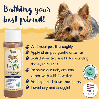 Bobbi Panter® Signature Outdoor Dog (Charlie Dog) Shampoo (13 oz), Clove Oil, Lavender Oil, Cedarwood Oil, Citronella, 12/Case (BP00090-CS)