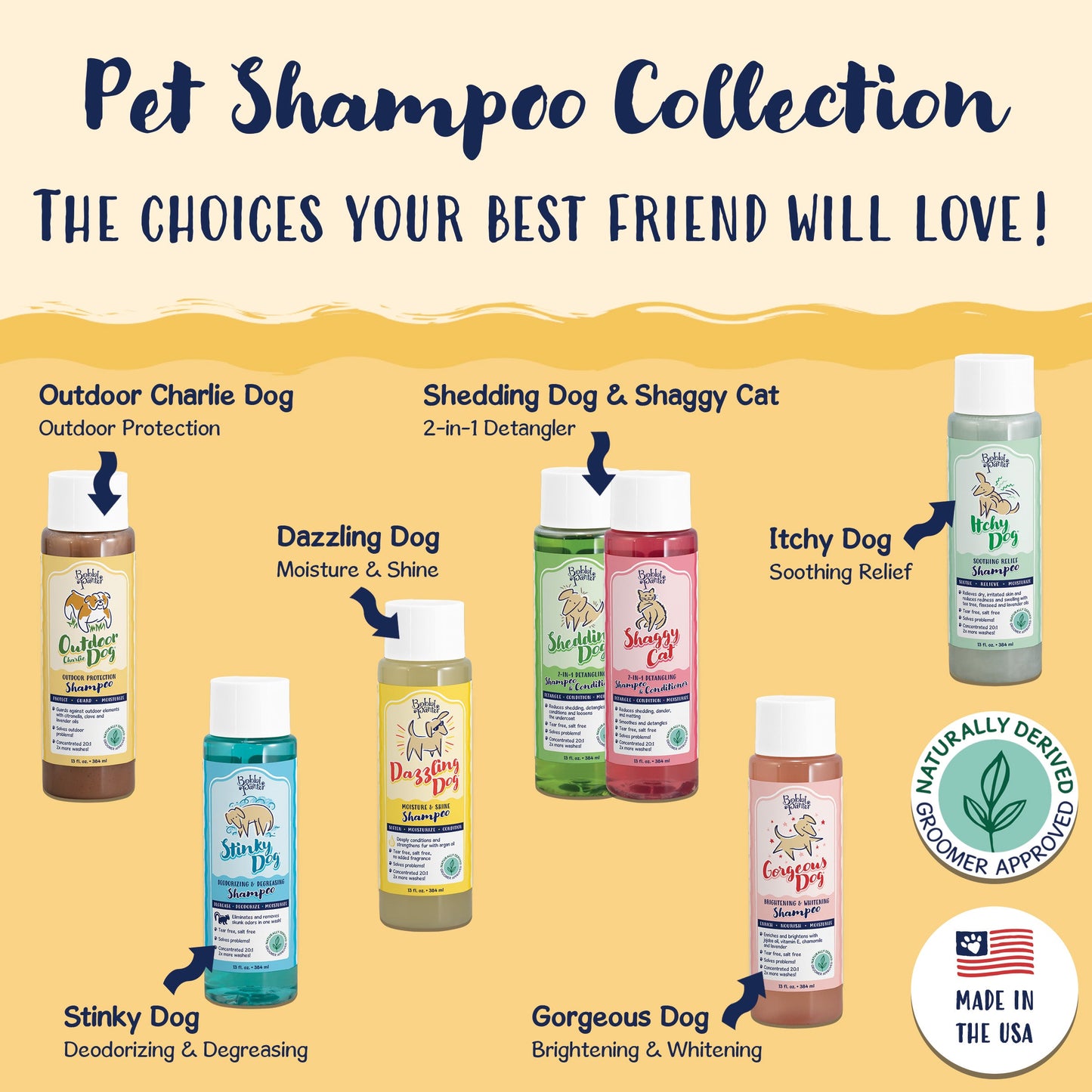 Bobbi Panter® Signature Outdoor Dog (Charlie Dog) Shampoo (13 oz), Clove Oil, Lavender Oil, Cedarwood Oil, Citronella, 12/Case (BP00090-CS)