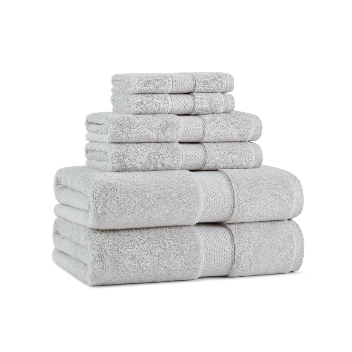 Aston & Arden Egyptian Cotton 6pc Towel Set Light Grey (P-EGYP-SET-LGY)