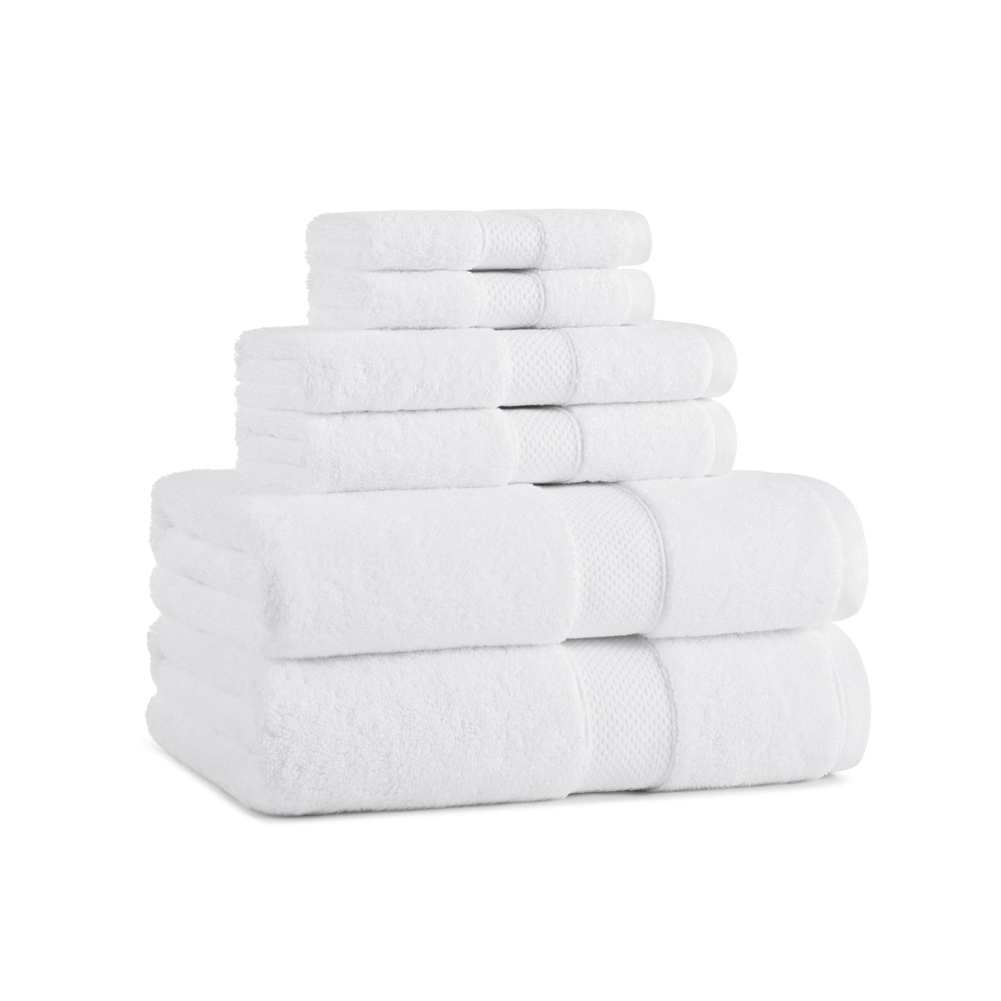 Aston & Arden Egyptian Cotton 6pc Towel Set White (P-EGYP-SET-WH)