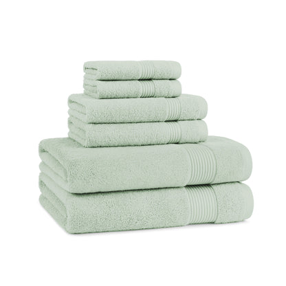 Arkwright Home® Host & Home 6pc Bath Towel Set Green, 6/Case Sets (HHBST-6PK-GR-CS)