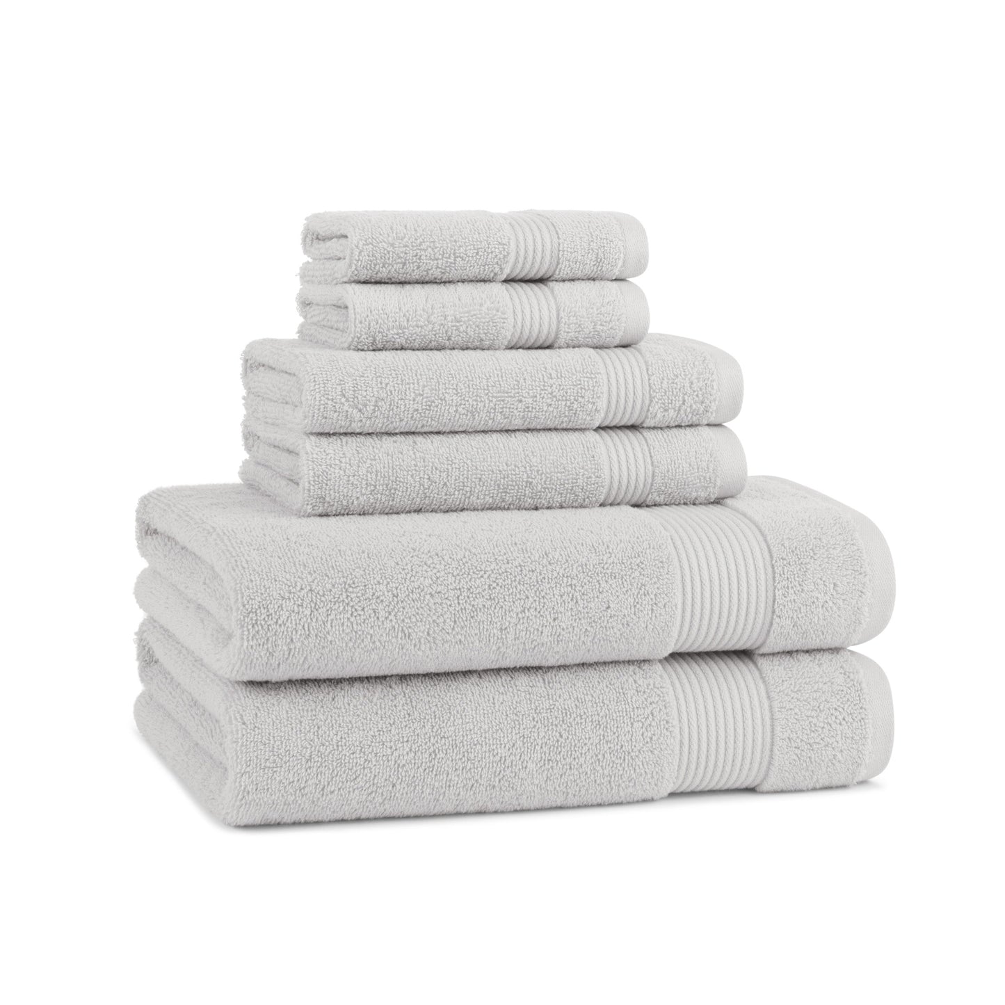 Arkwright Home® Host & Home 6pc Bath Towel Set Light Grey, 6/Case Sets (BSET-HH-LGY-CS)