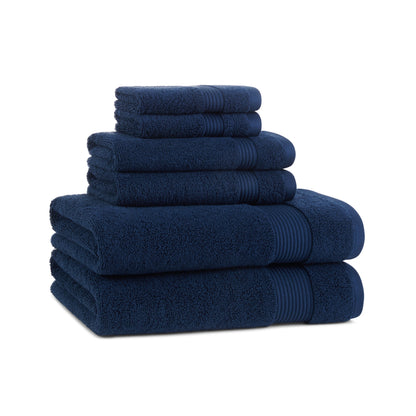 Arkwright Home® Host & Home 6pc Bath Towel Set Navy, 6/Case Sets (BSET-HH-NVY-CS)