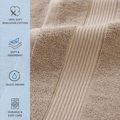 Arkwright Home® Host & Home 6pc Bath Towel Set Beige, Case of 6 Sets (BSET-HH-BGE-CS)