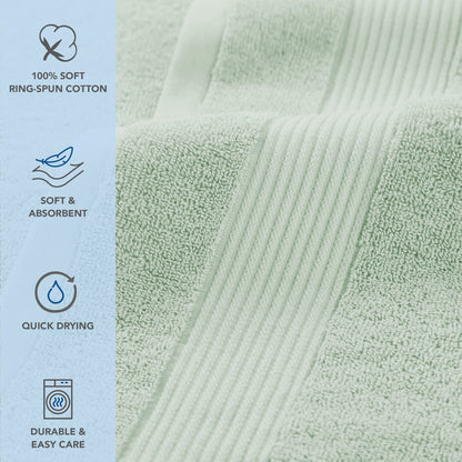 Arkwright Home® Host & Home 6pc Bath Towel Set Green, 6/Case Sets (HHBST-6PK-GR-CS)