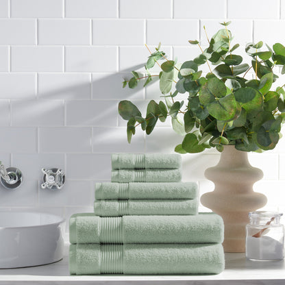 Arkwright Home® Host & Home 6pc Bath Towel Set Green, 6/Case Sets (HHBST-6PK-GR-CS)