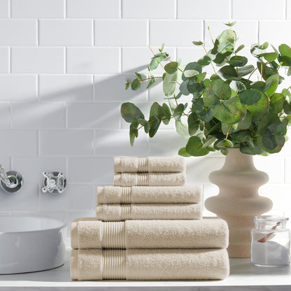 Arkwright Home® Host & Home 6pc Bath Towel Set Ivory, 6/Case Sets (HHBST-6PK-IV-CS)