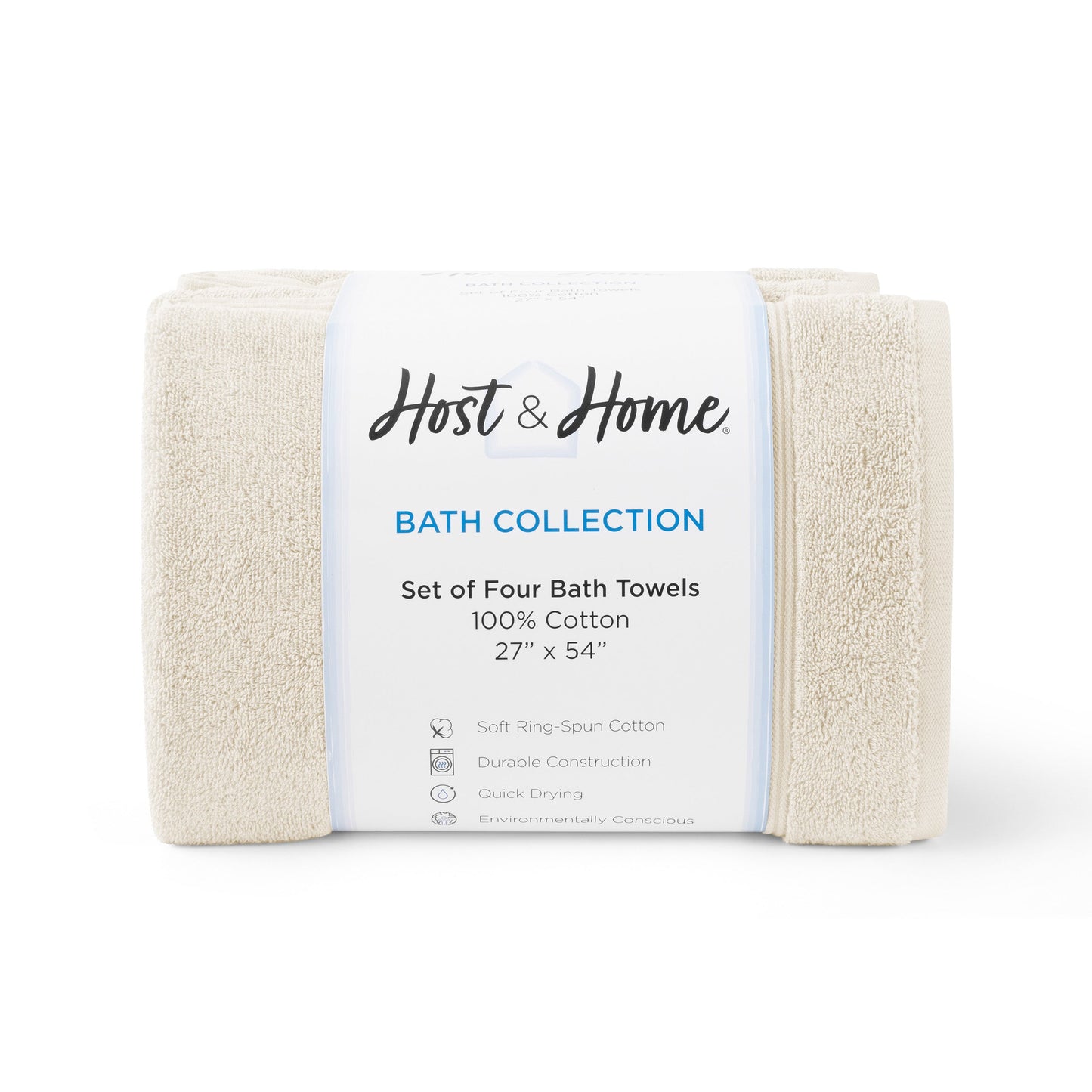 Arkwright Home® Host & Home Bath Towel 27x54 Ivory, 24/Case (HHBT-2754-IV-CS)