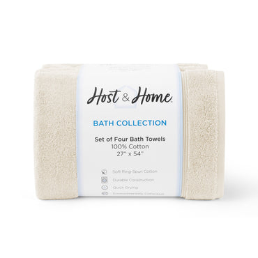 Arkwright Home® Host & Home Bath Towel 27x54 Ivory, 24/Case (HHBT-2754-IV-CS)