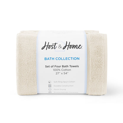 Arkwright Home® Host & Home Bath Towel 27x54 Ivory, 24/Case (HHBT-2754-IV-CS)