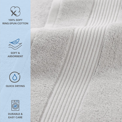 Arkwright Home® Host & Home 6pc Bath Towel Set Light Grey, 6/Case Sets (BSET-HH-LGY-CS)