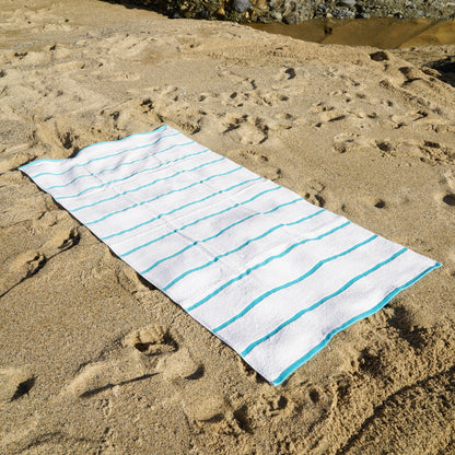 Hospeco® Las Rayas Beach Towel 30x60 Blue, 4/Pack (HOSBT-HS3060-15BL)